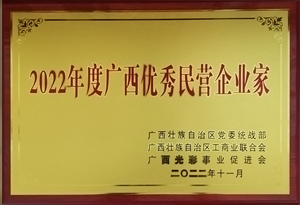 2022年度廣西優(yōu)秀民營企業(yè)家